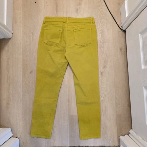 Eileen Fisher Parrot Yellow Skinny Ankle Organic Cotton Casual Mature Jeans 10 - Picture 11 of 11